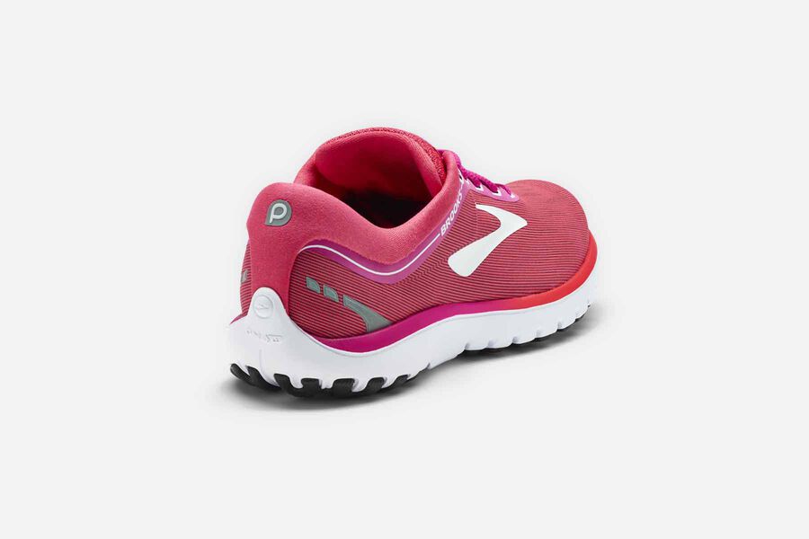 Brooks Running Shoes Womens Pink/White - Pureflow 7 Road - 1987-MAXDP